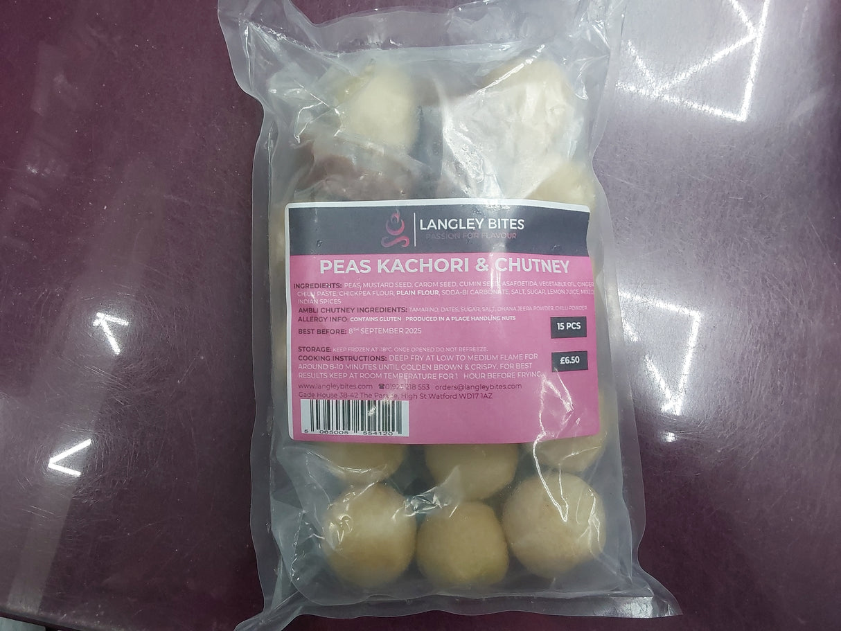 Langley bites peas kachori & chutney (15pcs)