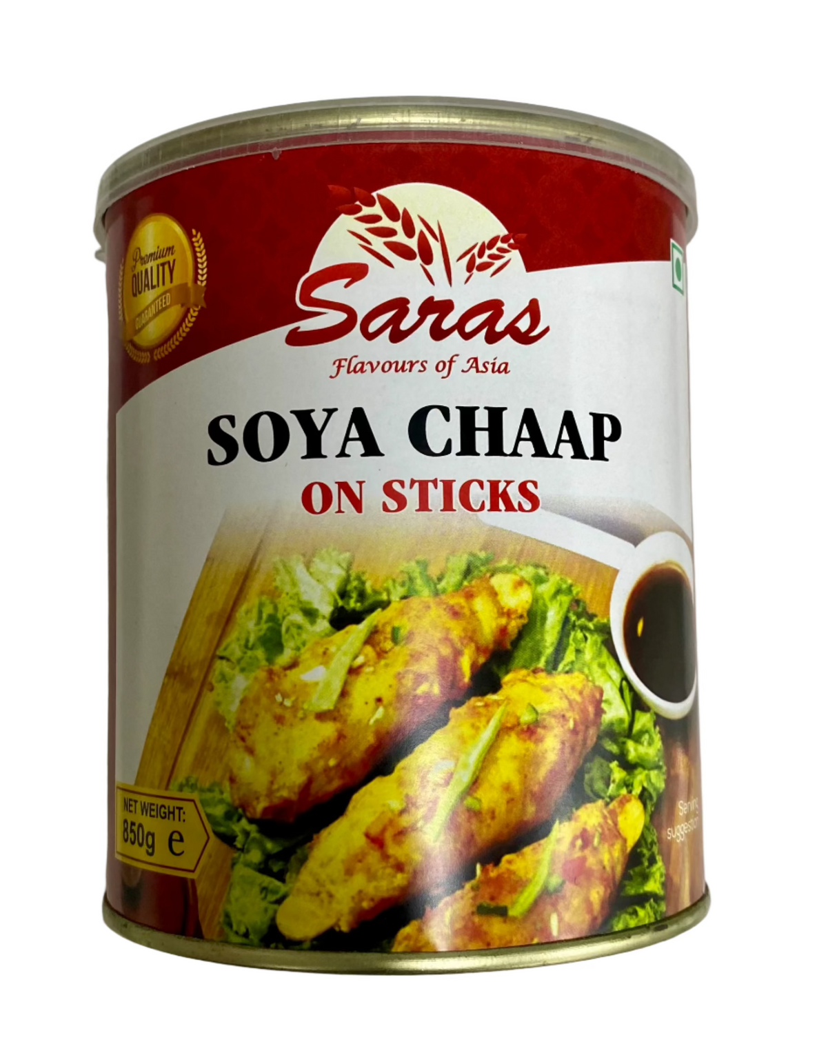 Saras Canned Soya Chaap On Sticks