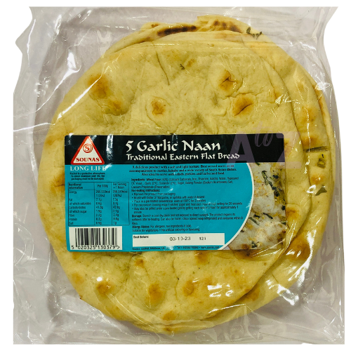 Sounas Garlic Naan Bread