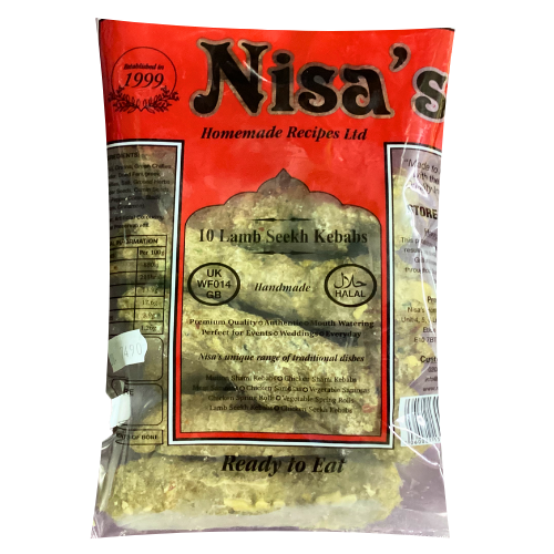 Nisa's Frozen Lamb Seekh Kebabs