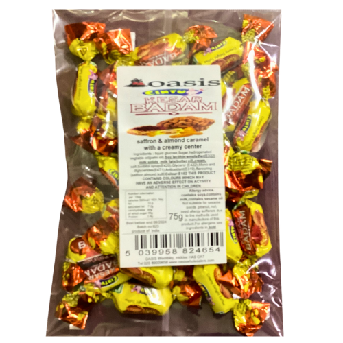 Oasis Kesar Badam Caramel Candy