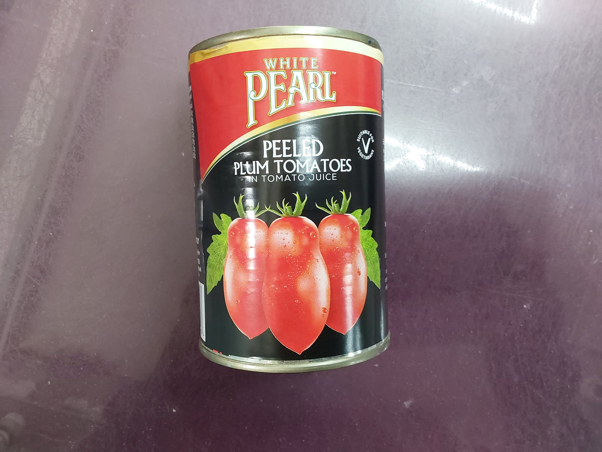 White pearl peeled plum tomatoes 400g