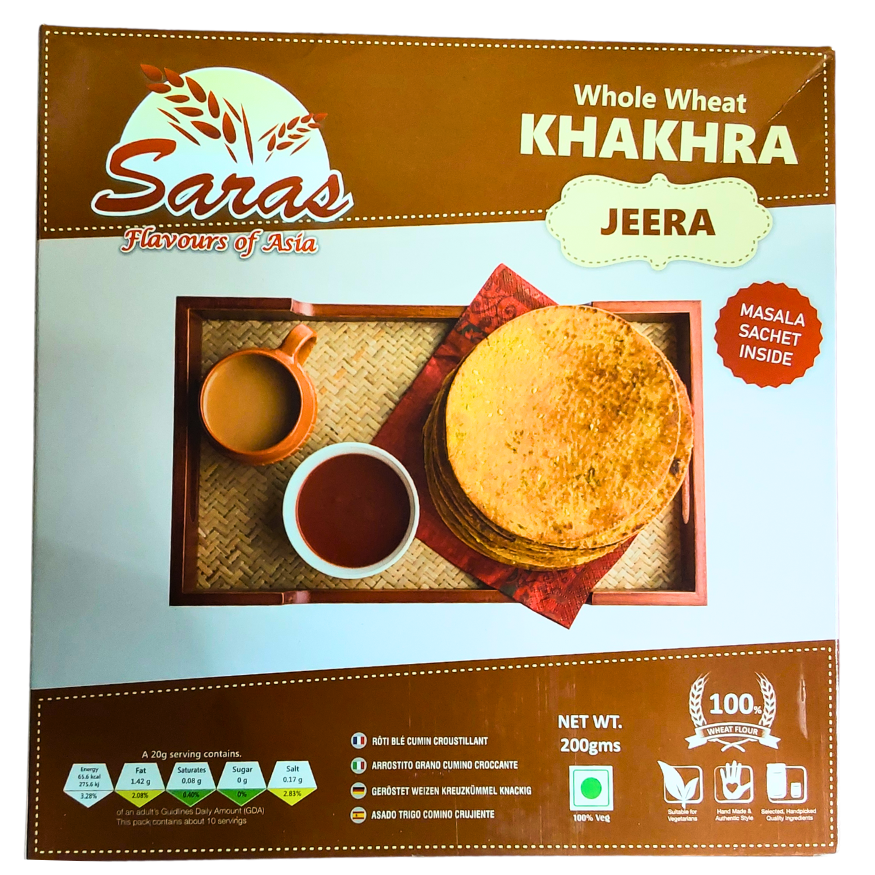 Saras Wholewheat Jeera Khakhra