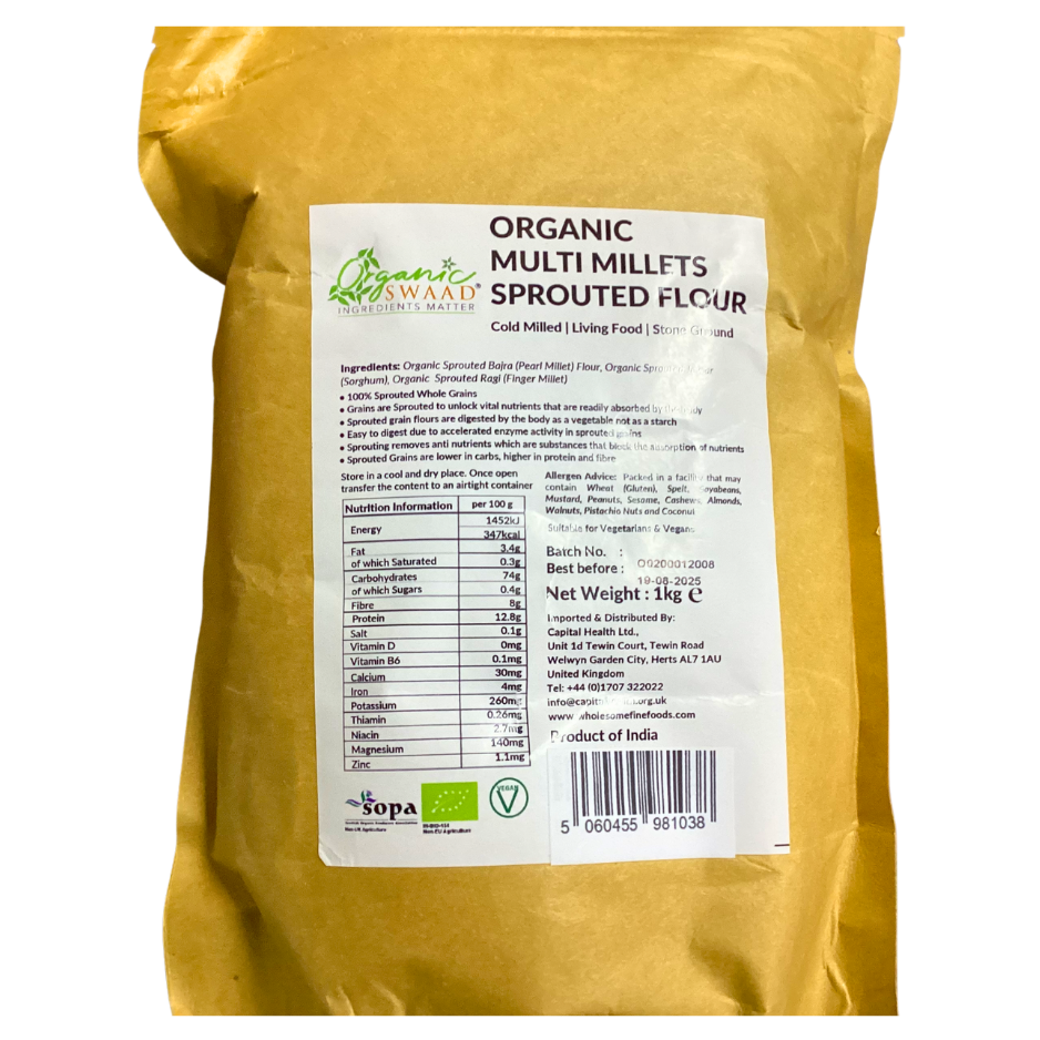 Swaad Organic Multi Millet Sprouted Flour