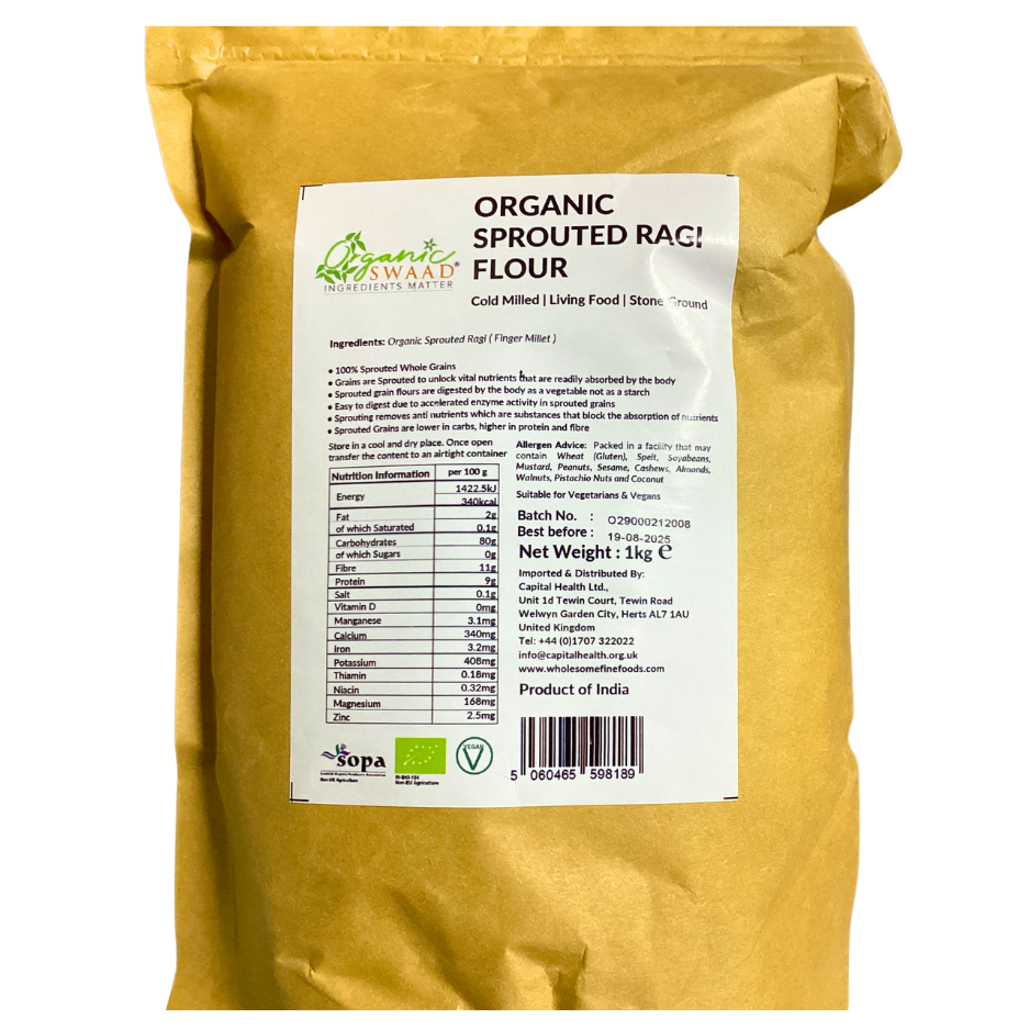 Organic swaad sprouted ragi flour