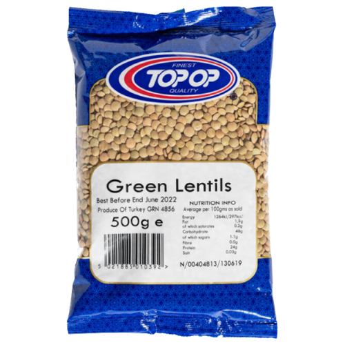Top Op Green Lentils