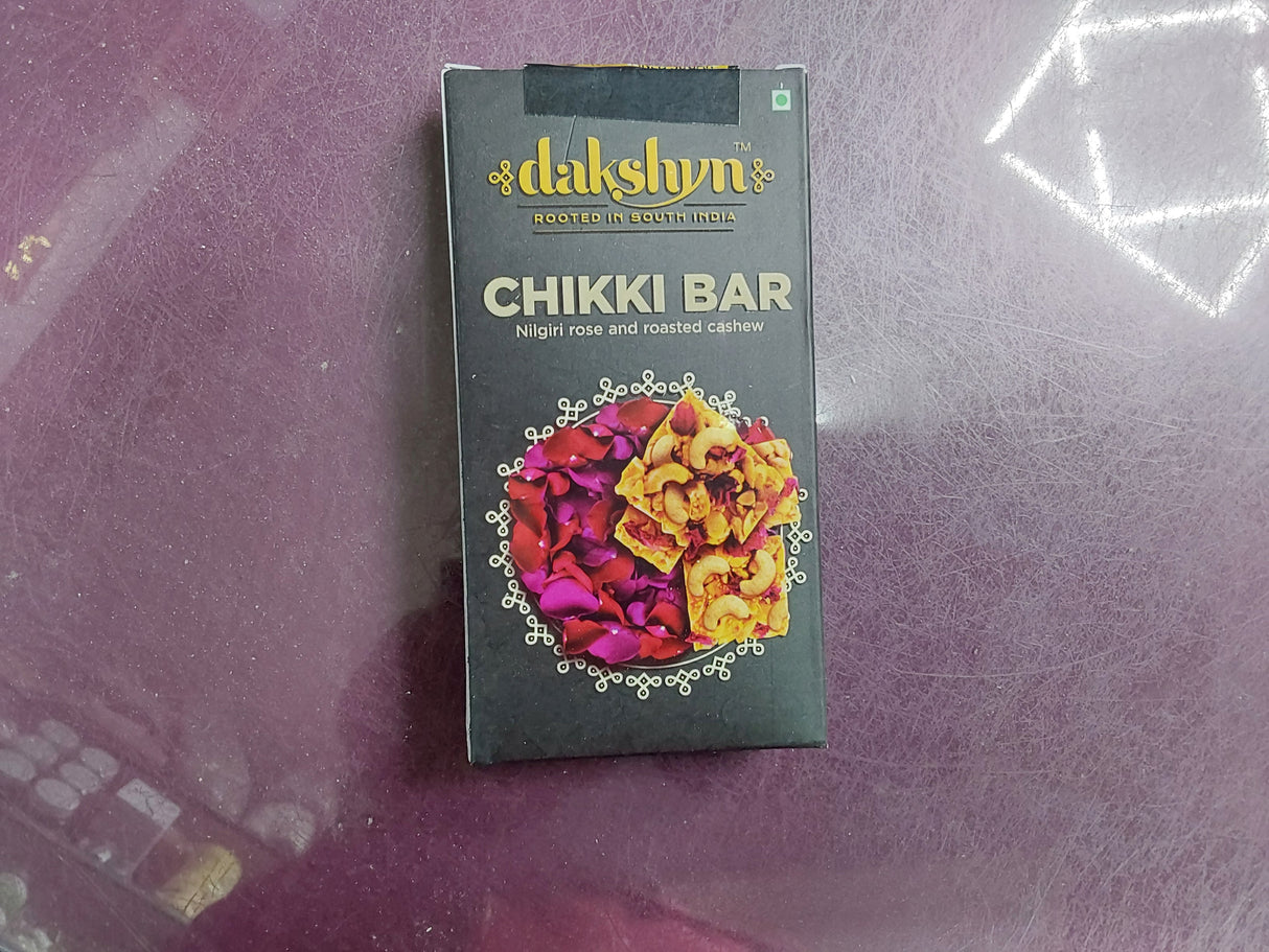 Dakshyn chikki bar nilgiri rose and roasted cashew 35g