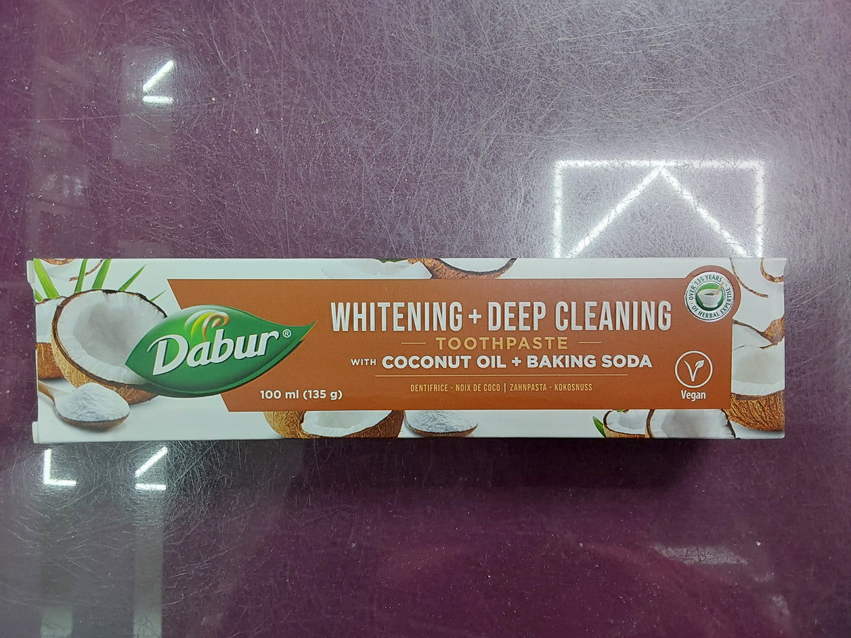 Dabur whitening + coconut oil & baking soda toothpaste 100ml