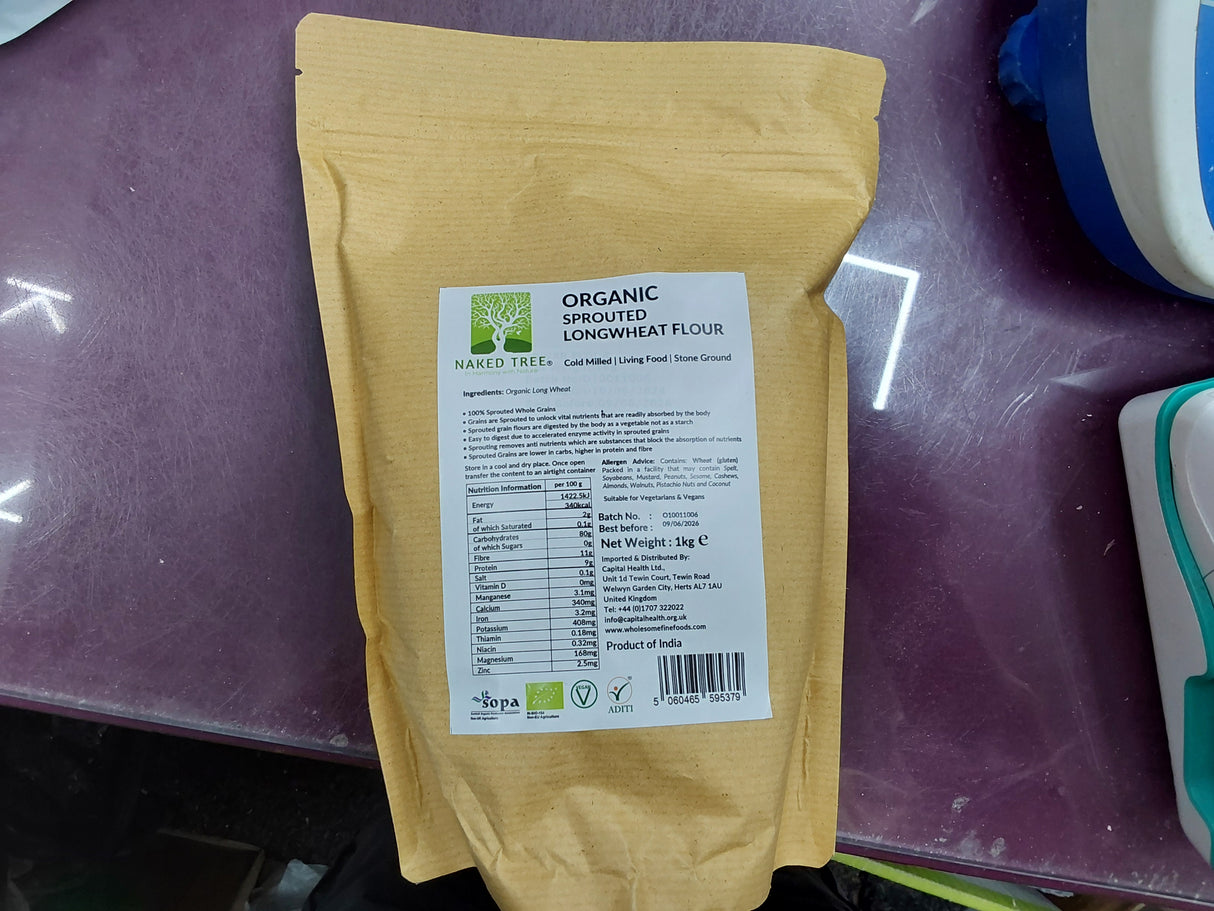 Naked tree organic sprouted longwheat flour 1kg