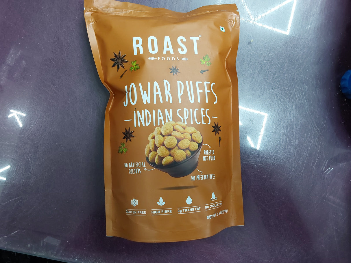 Roast Foods Jowar Puffs Indian Spices 70g