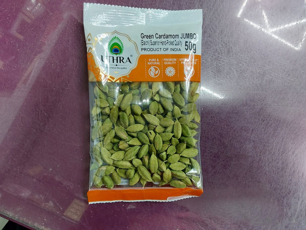 Uthra green cardamom jumbo 50g