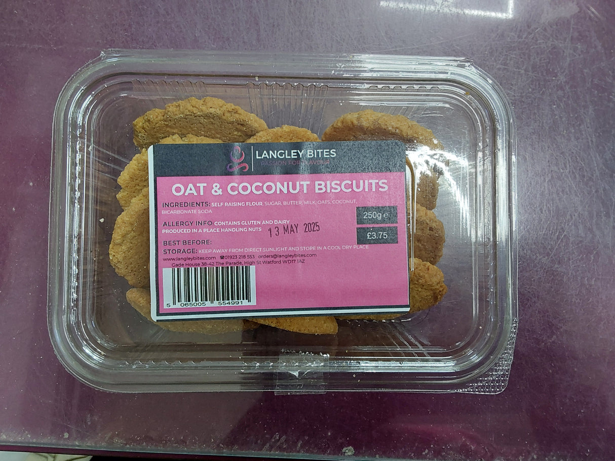 Langley bites oat & coconut biscuits 250g